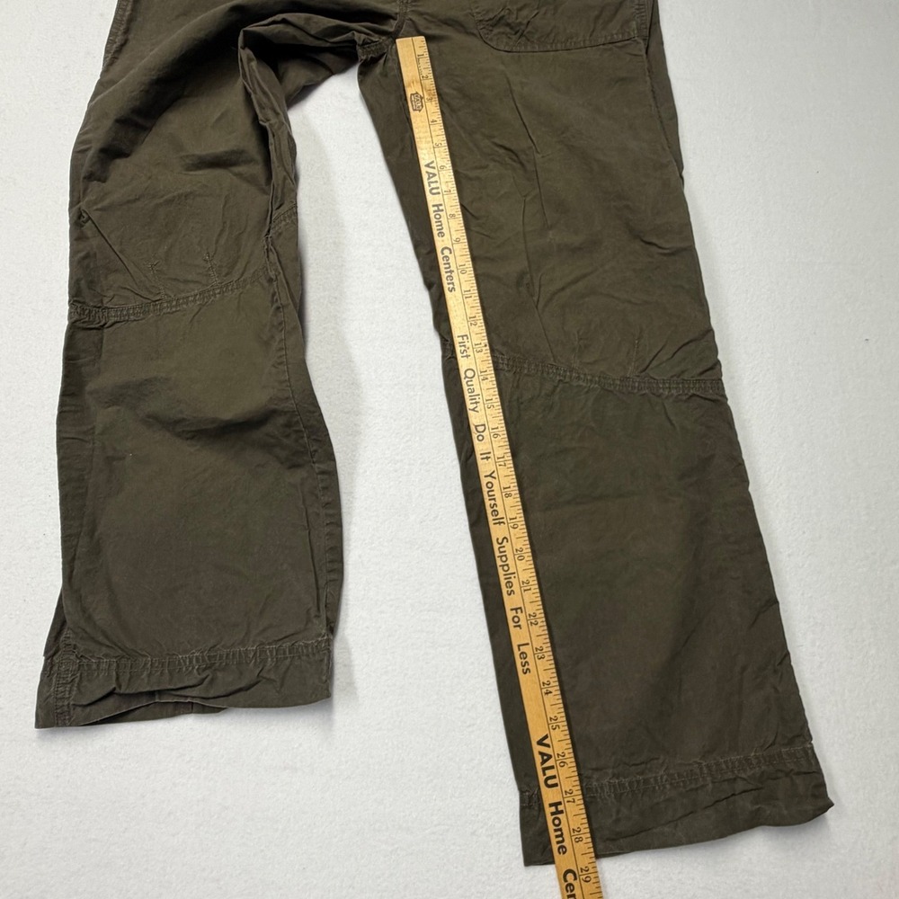 Orvis Cargo Pants Womens Straight Leg Olive Green Cotton Size 12 Travel Utility - Picture 9 of 9